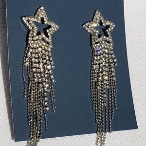 Iron Orchid Studio - Silver Star Dangle Stud Earrings - NWT